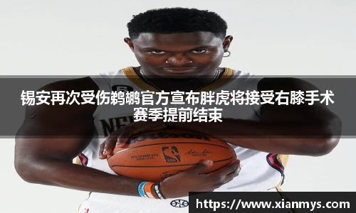 锡安再次受伤鹈鹕官方宣布胖虎将接受右膝手术赛季提前结束
